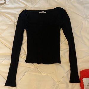 Zara square neck blacktop
